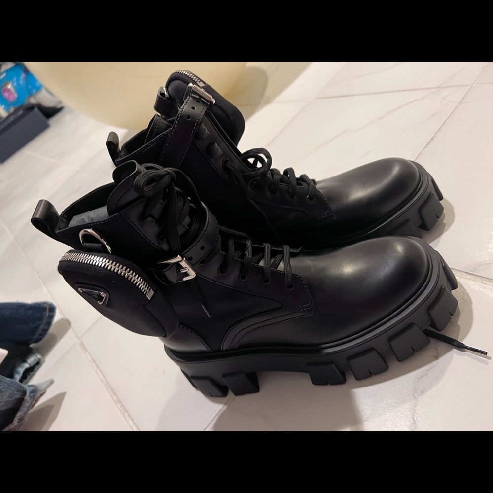 Prada monolith combat boots size 37.5